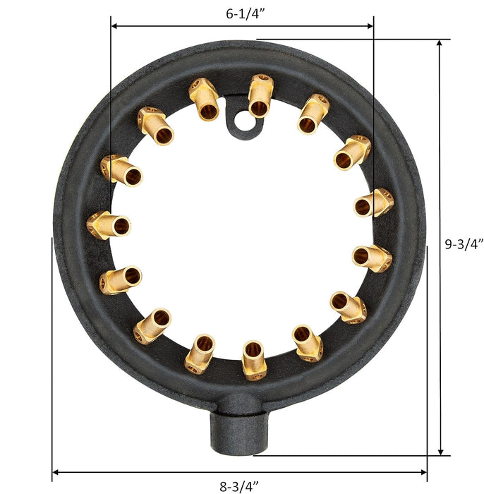 BURN432 Volcano Burner, 9" Diameter, NAT