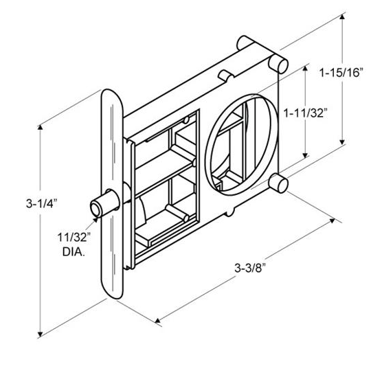 HRDWR750 Latch Housing, concealed