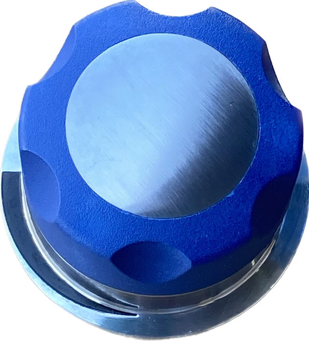 KN329 Knob, Chrome & Blue