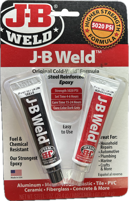 OIL015 JB Weld, cold weld epoxy