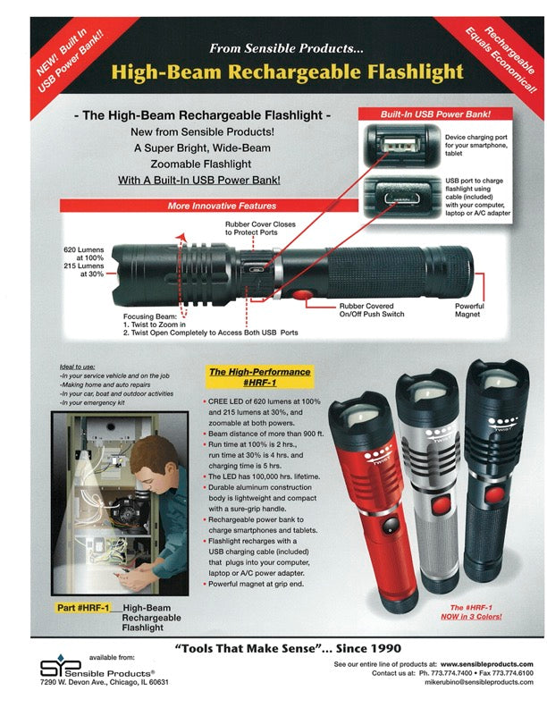 auto rechargeable flashlight TOOL090 Rechargeable Flashlight / Powerbank — CashParts
