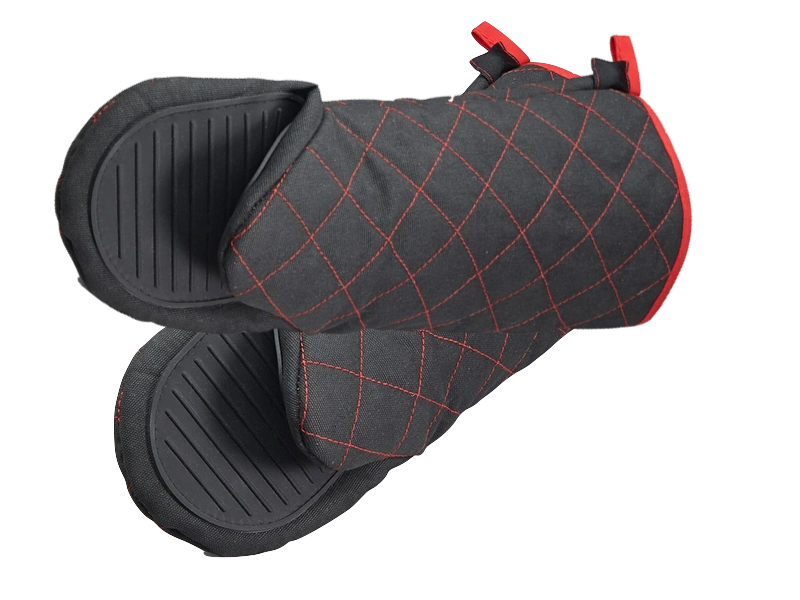 TOOL113 Commercial Oven Mitt, Black 14"