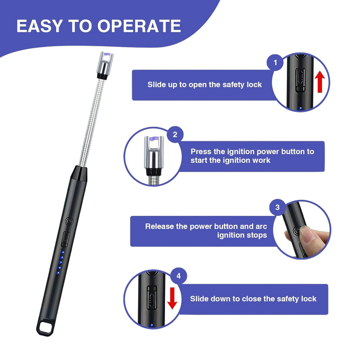 TOOL116 Pilot Lighter, Rechargeable and extended