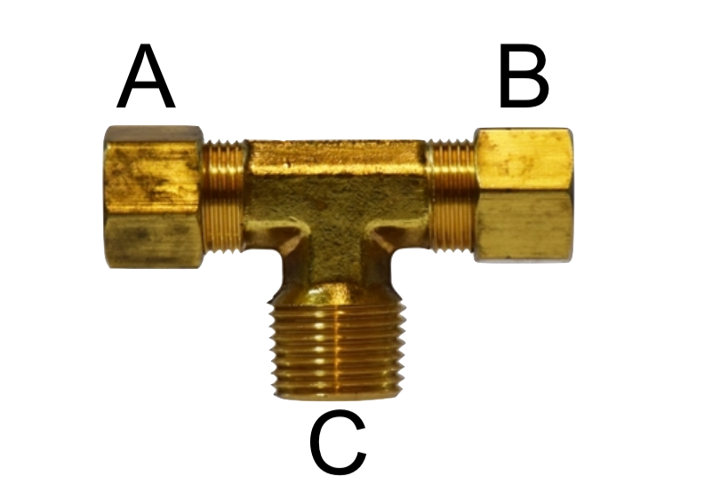 MLX226 Tee, 3/8CCT x 3/8"MPT