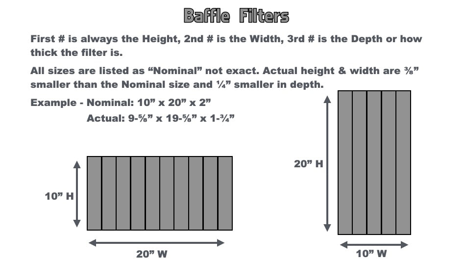 HRDWR275 16 x 16 SS baffle Filter