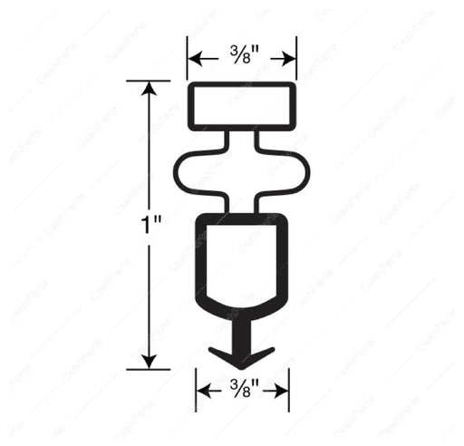 Gsk195 Door Gasket 21-1/2In X 31-1/4In Black