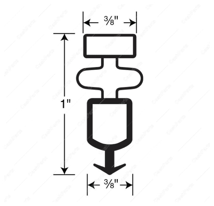 Gsk212 Door Gasket 25-3/4In X 54-1/8In Black