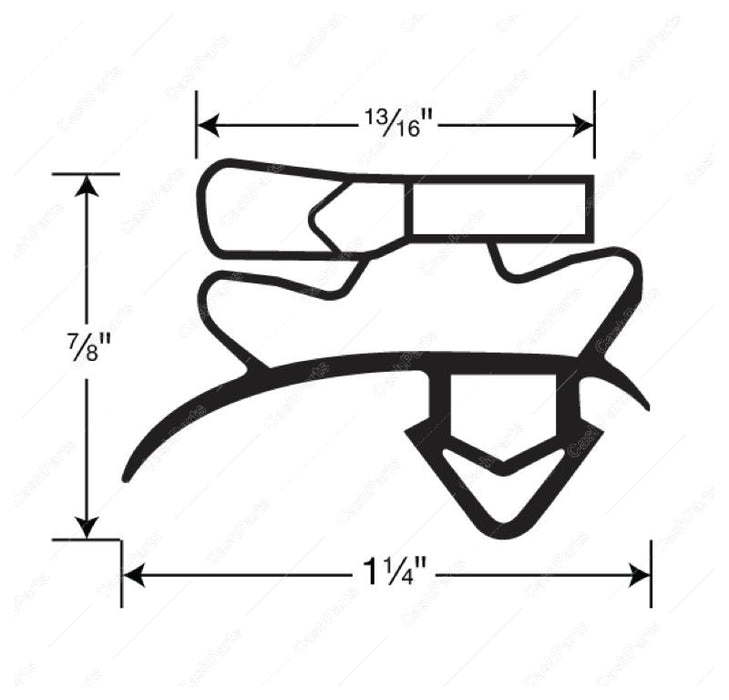 Gsk214 Door Gasket 26-3/4In X 54-1/4In Black