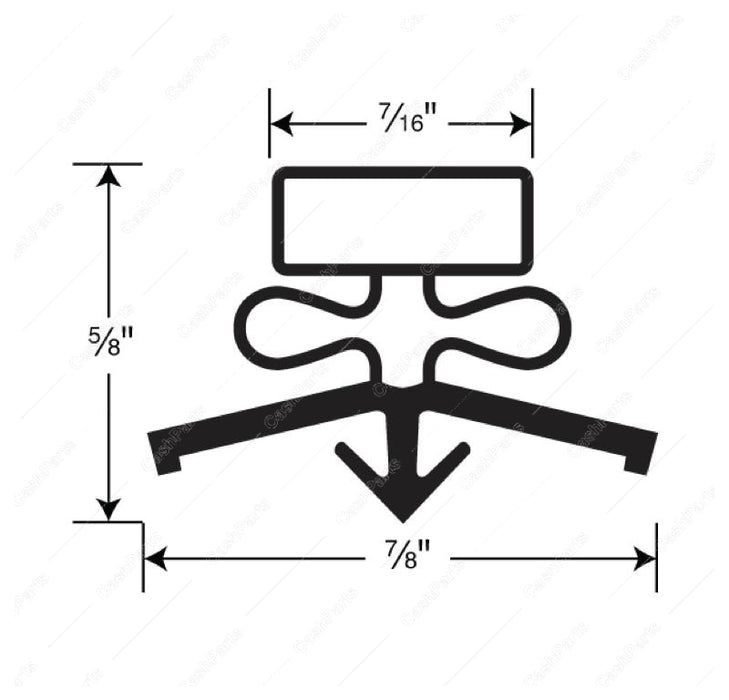 Gsk215 Door Gasket 8In X 29-1/2In Black GASKET REFRIGERATION