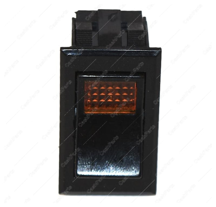 Sw215 Amber Lighted Rocker Switch Black Plastic 20A 250V Dpst
