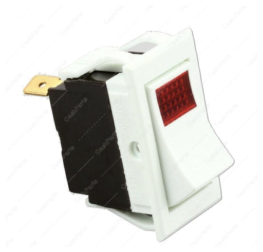Sw225 White Rocker Switch Red Lighted 15A 125V 10A 250V Spst Electrical Switches