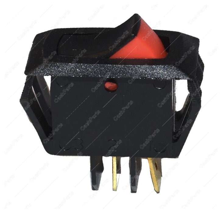 Sw228 Black Plastic Rocker Switch With Red Accent 20A 125V 15A 250V Spst Electrical Switches