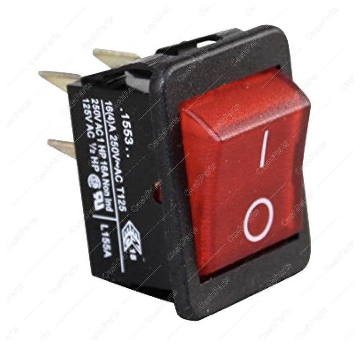 Sw294 Red Lighted Rocker Switch 125/250V 16A Dpst Electrical Switches